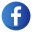 O ícone do aplicativo facebook é formado por um fundo azul e a letra F, no formato minúscula, no centro.